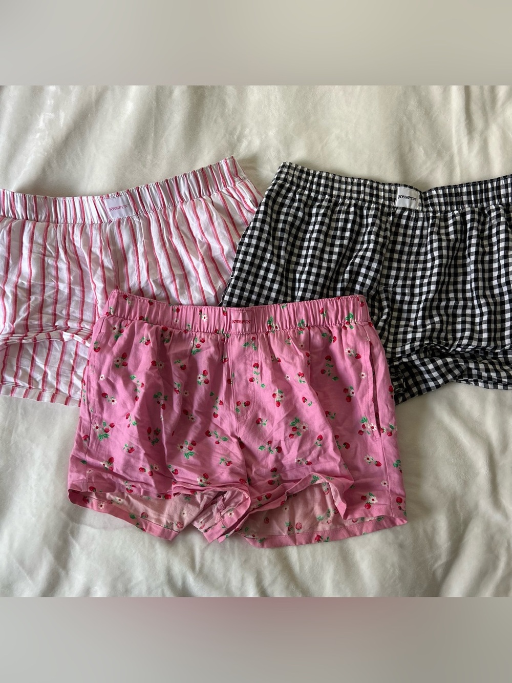 Joyspun Woven Pajama Boxer Shorts Bundle – Size Small